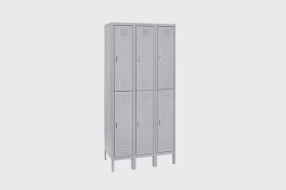 Double layered storage cabinet