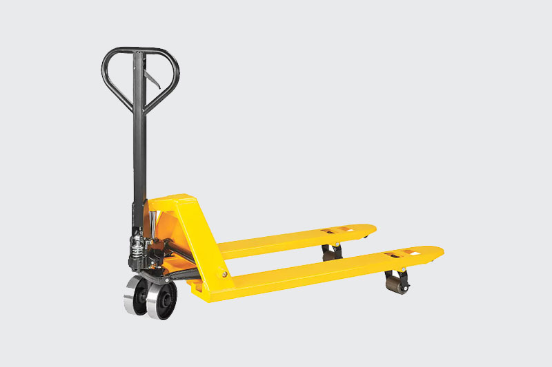 Steel wheel pallet truck